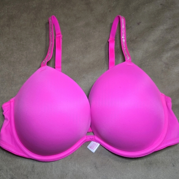 Victoria Secret PINK Bling Wear Everywhere Super Push Up Bra Size 36C - Picture 3 of 11